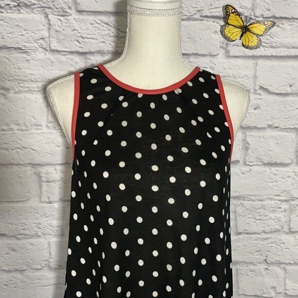 ZARA W&B Collection Polka Dot Sleeveless Top Size Medium - Picture 3 of 6
